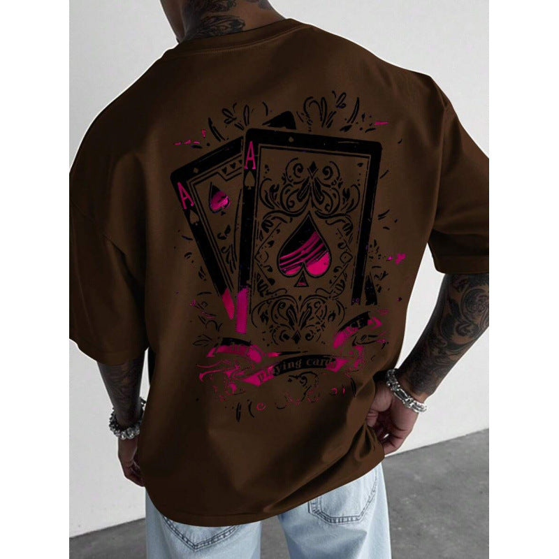 🃏 LIMITED-TIME 50% OFF! ✨ Men's Playing Card Graphic T-Shirt – Cotton, Casual, Statement Tee 🃁