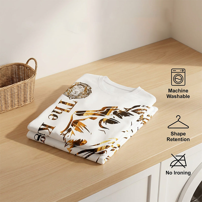 Men's Lion Graphic Set – Bold, Breathable, Urban Cool