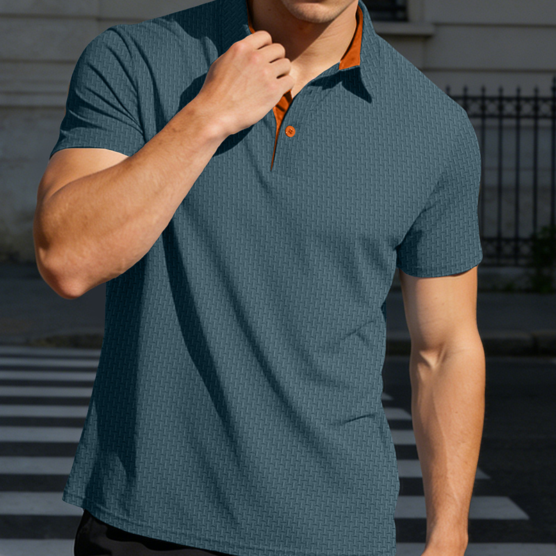 👔 LIMITED-TIME 50% OFF! ✨ Men’s Textured Collared Shirt – Breathable, Moisture-Wicking, Modern Accent 🌿