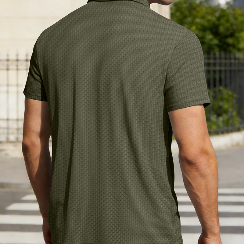 👔 LIMITED-TIME 50% OFF! ✨ Men’s Textured Collared Shirt – Breathable, Moisture-Wicking, Modern Accent 🌿