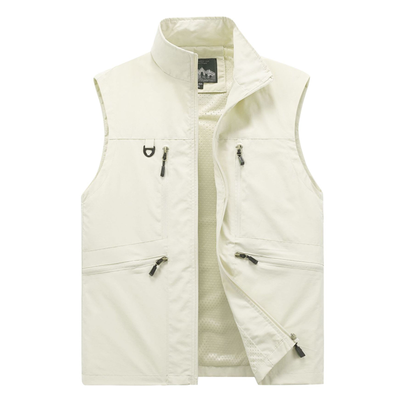 👷‍♂️💨Men's Breathable Mesh-Lined Work Vest | Multiple Pockets Utility Working Waistcoat