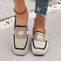 Square Toe Breathable Flat Shoes