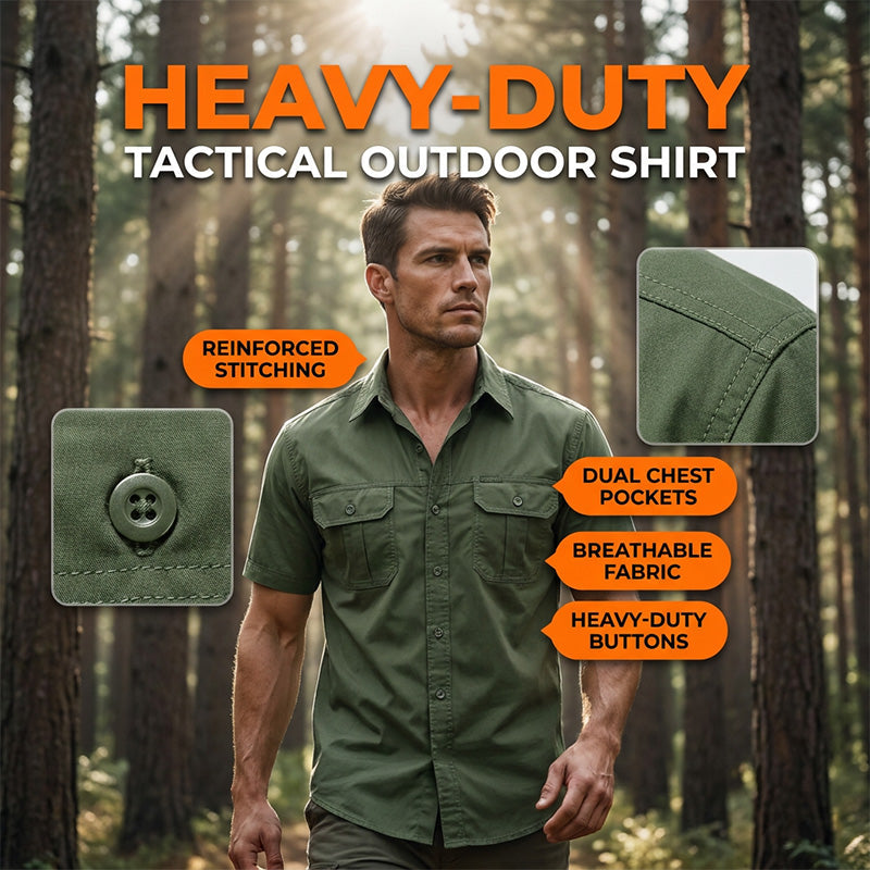 💥 Limited-50% OFF Offer 👕 Men’s Short Sleeve Tactical Shirt – Sleek, Practical & Easy to Style ✨