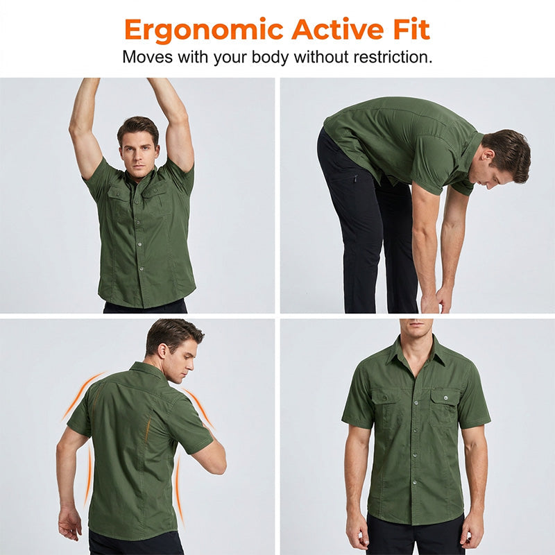 💥 Limited-50% OFF Offer 👕 Men’s Short Sleeve Tactical Shirt – Sleek, Practical & Easy to Style ✨