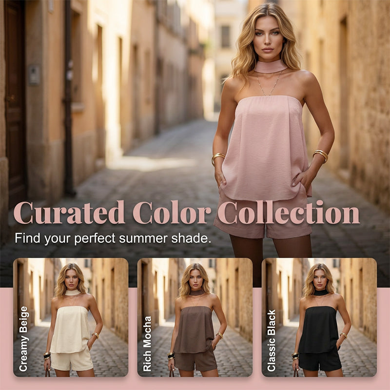 Chic Tube Top & Shorts Set
