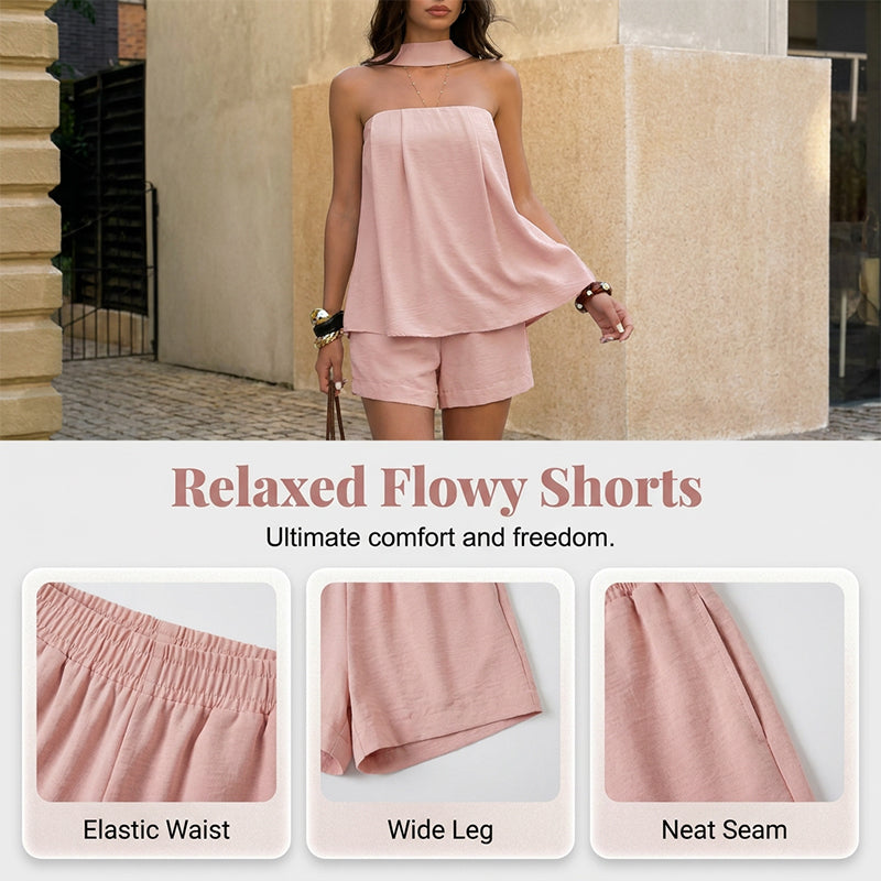 Chic Tube Top & Shorts Set
