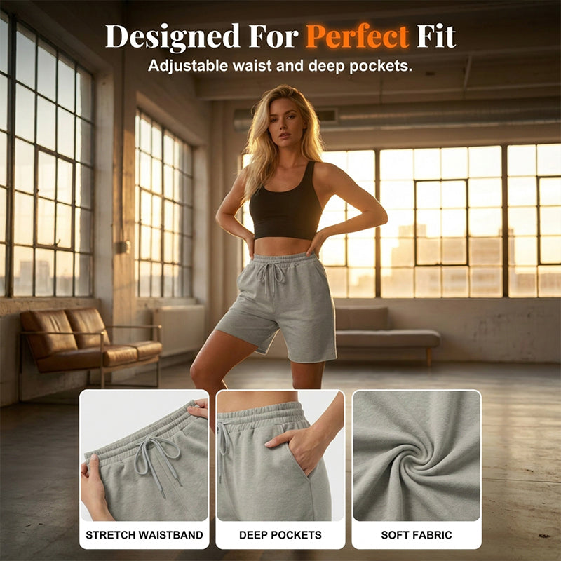 Comfortable Athletic Shorts with Drawstring Waist