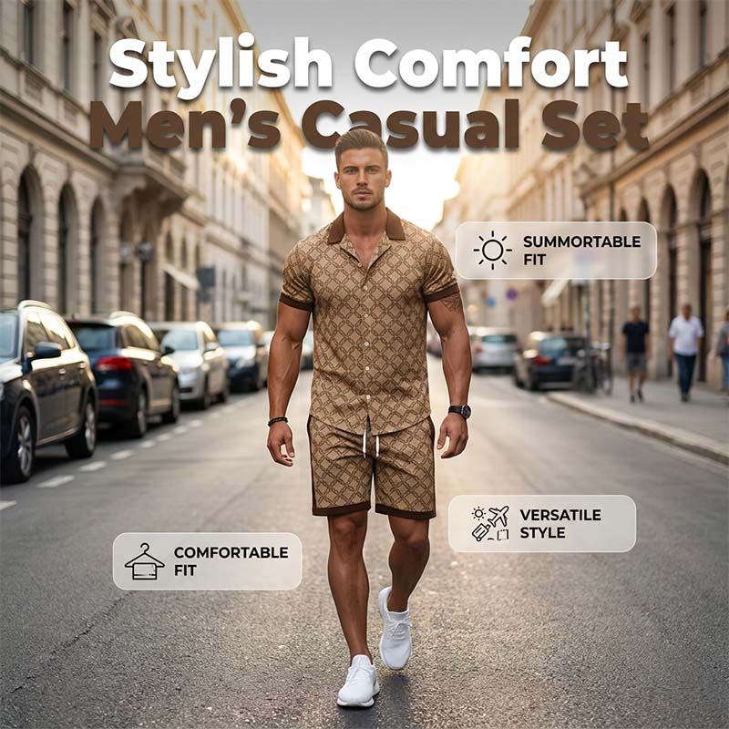 Men's Printed 2-Piece Summer Set