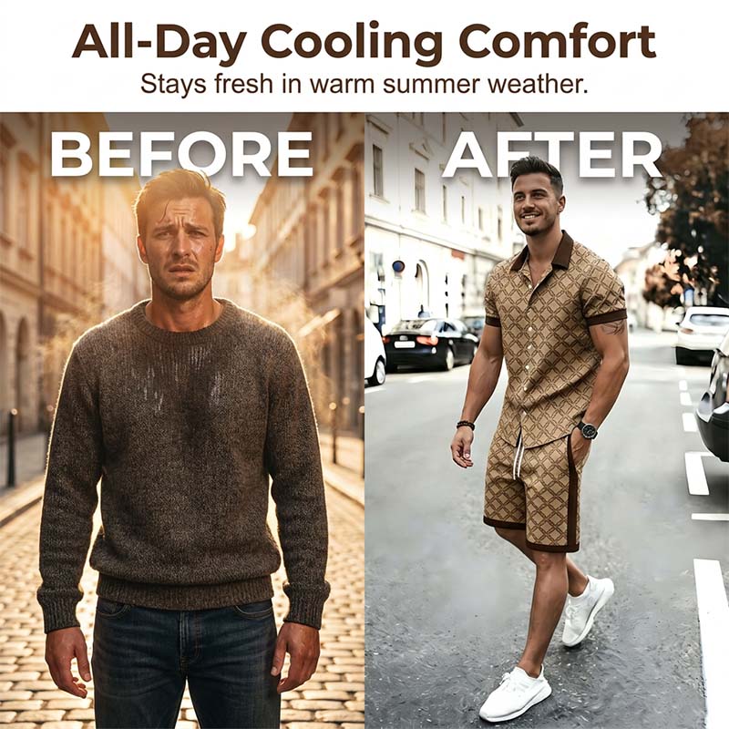 Men's Printed 2-Piece Summer Set