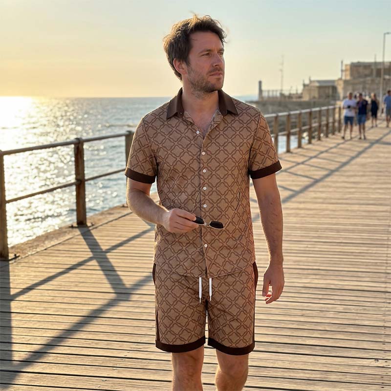 Men's Printed 2-Piece Summer Set