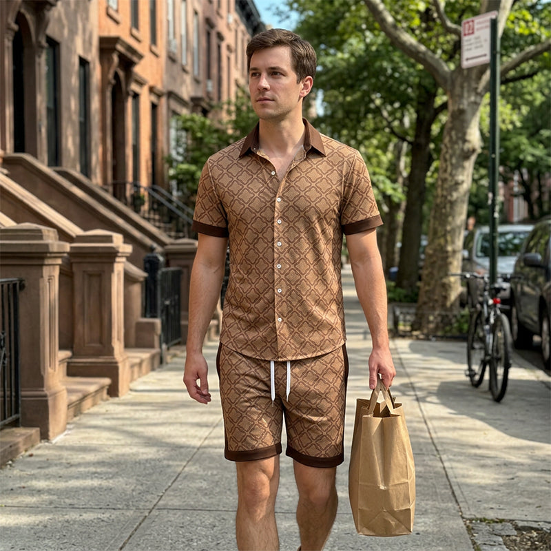 Men's Printed 2-Piece Summer Set