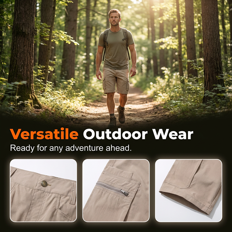 Men's Stylish Workwear Zip-Up Shorts