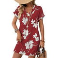 Women's Summer Casual V-Neck T-Shirt Dress
