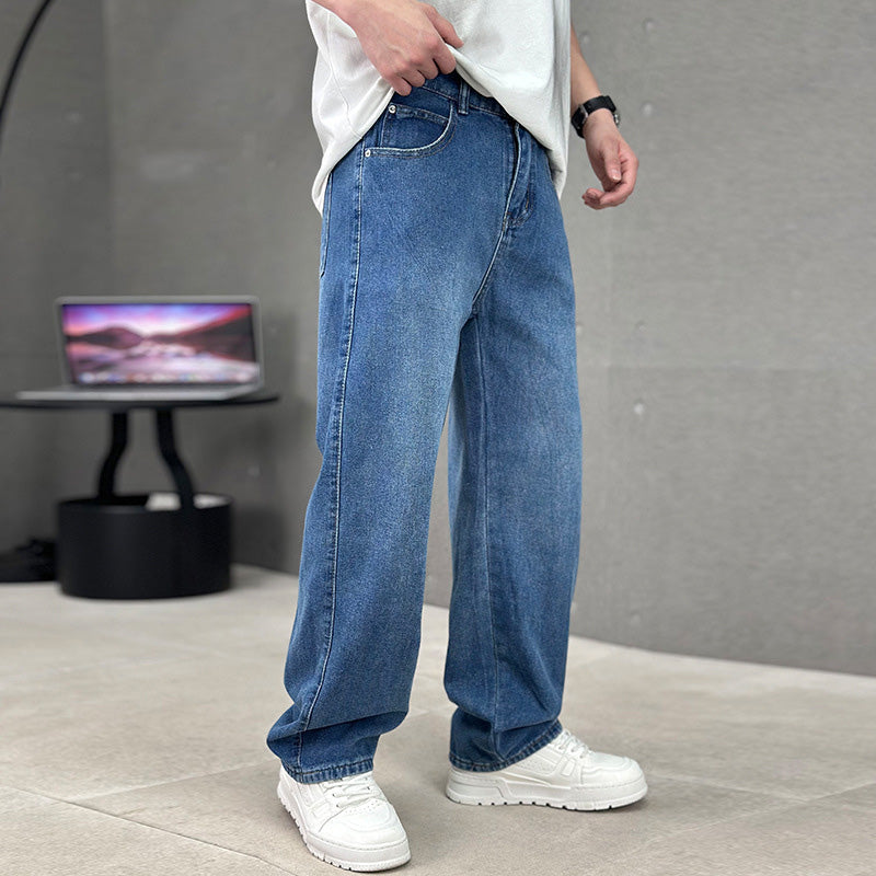 Men's Loose Fit Straight Leg Pants with Classic Pockets