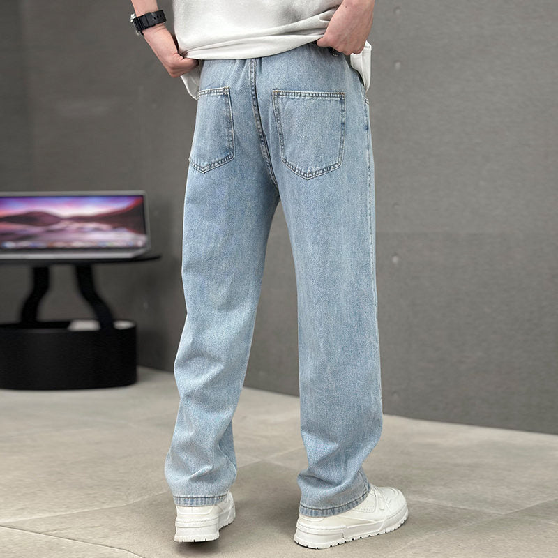 Men's Loose Fit Straight Leg Pants with Classic Pockets