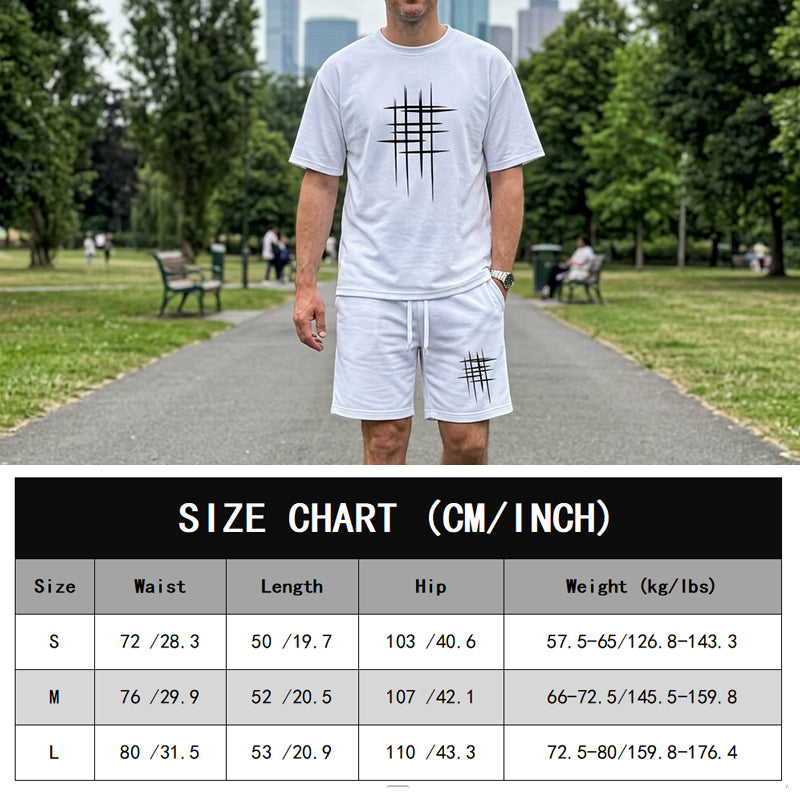 Men's Casual Top & Shorts 2-Piece Set