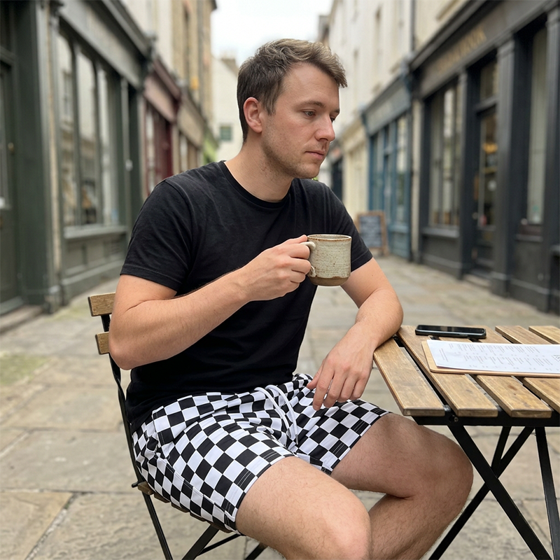 Men's Quick-Dry Plaid Beach Shorts