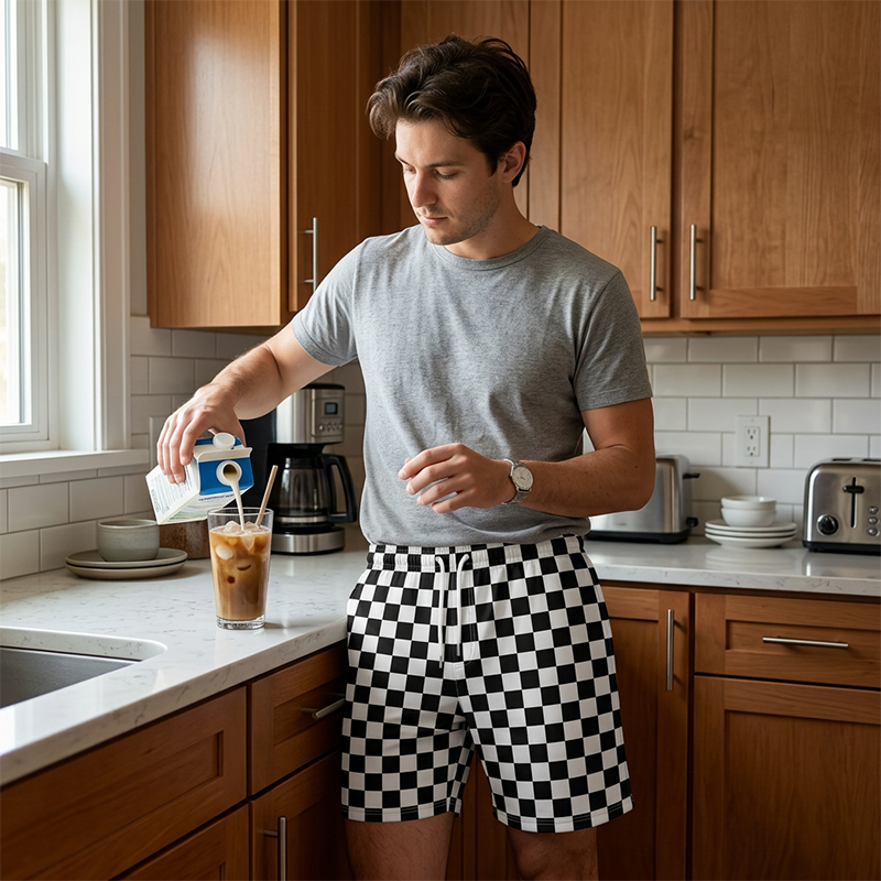 Men's Quick-Dry Plaid Beach Shorts