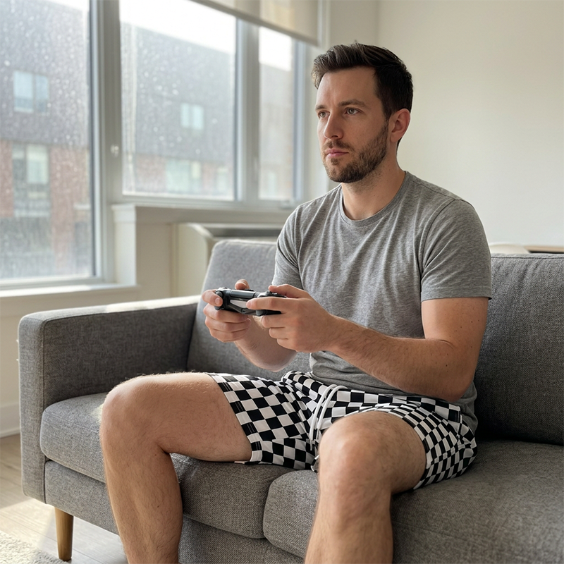 Men's Quick-Dry Plaid Beach Shorts
