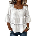 Elegant Square Neck Summer Blouse