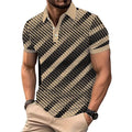 ⏳Time-Limited Special⏰Men's Geometric Print Collared Shirts – Muscle Fit, Breathable, Fade Resistant ✨